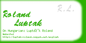 roland luptak business card